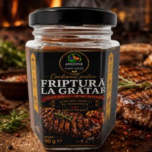 condiment pentru friptură la grătar, condimente grătar, condiment friptură, condimente carne, condiment carne la grătar, amestec condimente friptură, condimente naturale, Andone Camp Verde