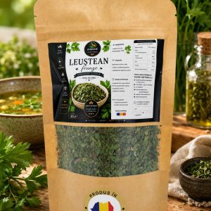leuștean deshidratat, leustean uscat, plante aromatice, condimente naturale, leuștean 30 g, plante deshidratate, Andone Camp Verde