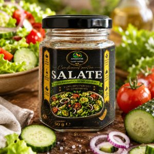 condiment pentru salate, condimente salate, condiment legume, dressing salată, condimente naturale, salate de legume, amestec condimente salate, Andone Camp Verde