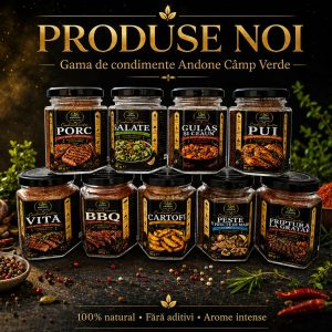 pachet condimente naturale, pachet promoțional condimente, condimente naturale, condimente carne, condimente grătar, condiment pui, condiment porc, condiment vită, condiment cartofi, condiment salate, condiment pește, condiment BBQ, condiment gulaș, Andone Camp Verde
